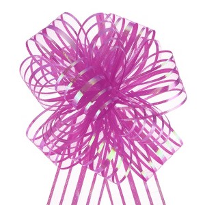 Unique Bargains Christmas Wedding Car Basket Gift Wrapping Big Organza Pull Bow 10 Pcs - 1 of 4