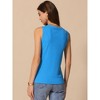 INSPIRE CHIC Women's Knit Sleeveless V Neck Button Down Chest Pocket Tank Top - 4 of 4