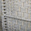NicBex 6' Tall 4-panel Room Divider Folding Privacy Screen for Room Separation, Hand-Woven Freestanding Wall Partition for Home & Office, Gray - 3 of 4