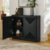 Lyngins Mid Century Modern V-shape Storage Cabinet, Fluted Sideboard Cabinet, Anti-Tip Design Buffet Cabinet/Kitchen Storage Cabinet for Living Room - 3 of 4