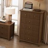 ORRD 45" Fluted 5-Drawer Dresser, Modern Chest of Drawers with Metal Handles, Wooden Storage Organizer for Bedroom & Entryway,Walnut - 3 of 4