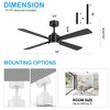 Airsurfer 52-inch 4-Blade Integrated LED Ceiling Fan with Light Remote - 2 of 4