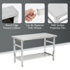 Stainless Steel Table 48x24", Heavy Duty Metal Commercial Prep Table with Open Storage Racks for Restaurant Kitchens, Home Hotels, and Food Prep - 4 of 4