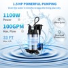 VEVOR 1.5 HP Submersible Cast Iron and Steel Sump Pump, 6000 GPH Submersible Water Pump with Integrated Vertical Float Switch - 4 of 4