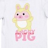 Moriah Elizabeth Angry Pig Youth Girl's White Crew Neck Short Sleeve T-shirt - 2 of 2
