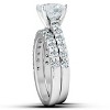 Pompeii3 2.27Ct Diamond Engagement Matching Wedding Ring Set 14k White Gold Lab Created - Size 7 - 2 of 4
