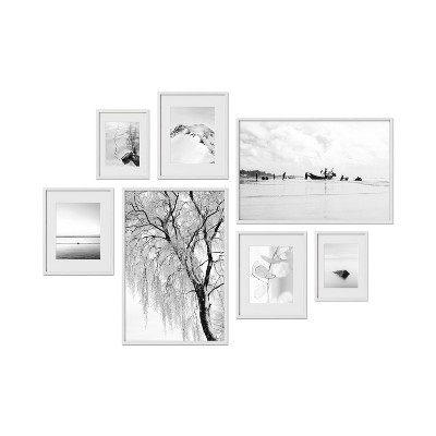 Haus and Hues Dartmouth Gallery Wall Frame Set with Real Glass and Mat