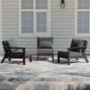 WestinTrends Avalon Outdoor Patio HDPE Sectional Sofa with Patio Cushions - 2 of 4