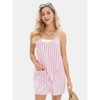 EXLURA Women's Summer Casual Sleeveless Striped Rompers Loose Spaghetti Strap Overalls 2025 Jumpsuits Vacation Beach Outfits - 2 of 4