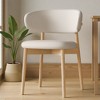 Mshliw Modern Dining Chairs Set of 2 with Ash Wood Legs, PU Upholstered Seats, Ergonomic Design for Kitchen, Dining Room & Living Spaces - 2 of 4