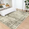 Indoor Rug - Washable Floral Thin Non Slip Low Pile, Stain Resistant with Reinforced Edges, Foldable for Living Room, Bedroom, Kitchen - 3 of 4