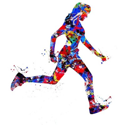 Poster Master Watercolor Running Woman