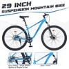 Whisen 29” Suspension Mountain Bike, Adult Bicycle with Single Speed, Front Suspension, Steel Frame - 2 of 4