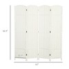 Folding Room Divider Screen 4 Panel 5.6 ' Tall Privacy Screen Freestanding Room Partition for Home Office - 3 of 4