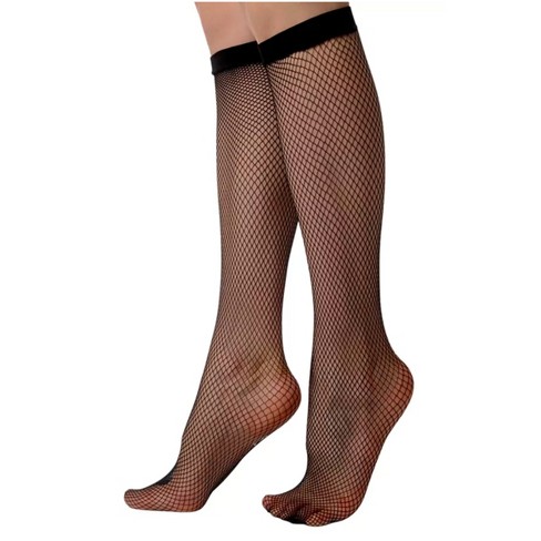 Lechery Women's Fishnet Knee-highs (1 Pair) - Black, One Size Fits