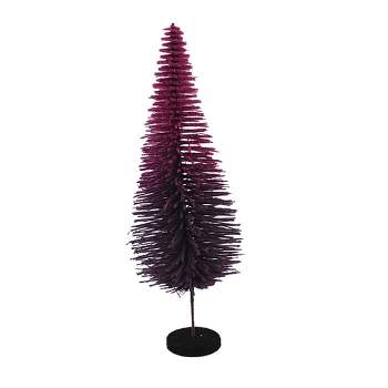 Halloween Halloween Sisal Purple Tree  -  1 Tree 10.5 Inches -  Bottle Brush Spooky  -  Em2346p  -  Sisal  -  Purple
