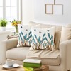 REGALWOVEN Cotton Boho Decorative Plant Embroidery Soft Square Throw Pillow Covers 18 x 18 Inch 2 Packs - 2 of 4