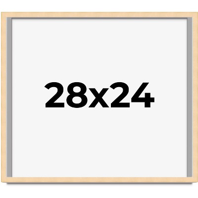 PosterPalooza | 28x24 Wood Frame with UV Acrylic, 6 Finishes: Black, White, Bronze, Silver, Wood, Mahogany