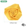 Unique Bargains Handmade Men Suits Formal Boutonnieres Wedding Corsage Lapel Pin Flower Brooch Butterfly Buckle 16 Pcs Yellow - 3 of 4