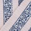 100% Cotton Medium Weight Floral Infinity Trim 3 Piece Bathroom Towel Set by Blue Nile Mills - 4 of 4