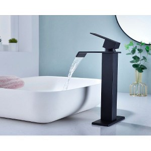 Single Handle Waterfall Spout Faucet for Bathroom Vanity Sink - 1 of 4