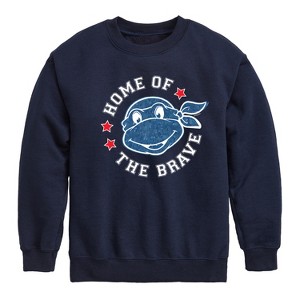 Boys' - Teenage Mutant Ninja Turtles - Born Raised USA Graphic Long Sleeve Fleece Sweatshirt - 1 of 4