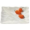 tagltd Formoso White Stoneware Square Divided Dish Dinnerware Serving Plate Dishwasher Safe, 10.0 inch - 2 of 4