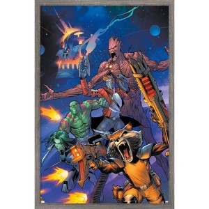 Trends International Marvel Comics Guardians of the Galaxy - Group Screaming Framed Wall Poster Prints - 1 of 4