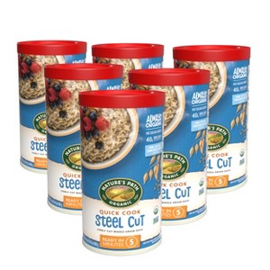 Nature's Path Organic Quick Cook Steel Cut Oatmeal 6pk/144oz - 1 of 4