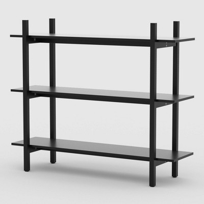 39" Emery 3 Tier Shelf Bookshelf Black - RST Brands