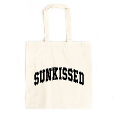 City Creek Prints Varsity Sunkissed Canvas Tote Bag - 15x16 - Natural