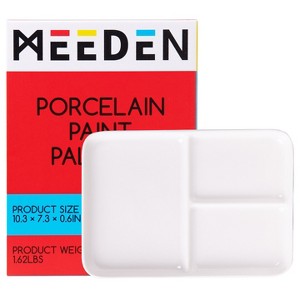 MEEDEN Ceramic Artist Paint Palette, Rectangle Porcelain Watercolor Palette, 10''  7'' Ceramic Mixing Tray for Gouache, Watercolor, Acrylic Painting - 1 of 4