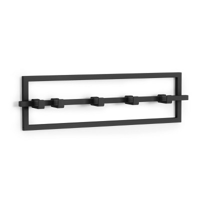 Bent Wire 5 Hooks Rail Black - Threshold™