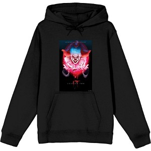 It Chapter 2 Pennywise Glow Fan Poster Adult Long Sleeve Hoodie - 1 of 2