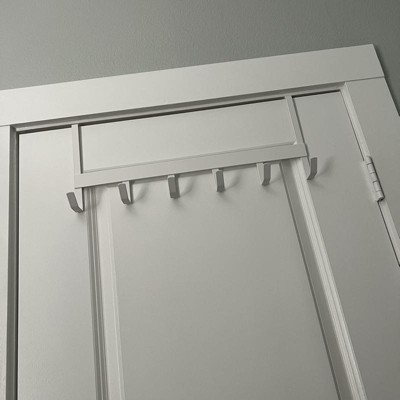 Large Over The Door Hook 6 Hooks Matte Black - Brightroom™ : Target