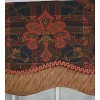 RLF Home 3" Rod Pocket High Quality Fabric Espadas Glory Valance for Windows 50" x 16" Burgundy - 3 of 4
