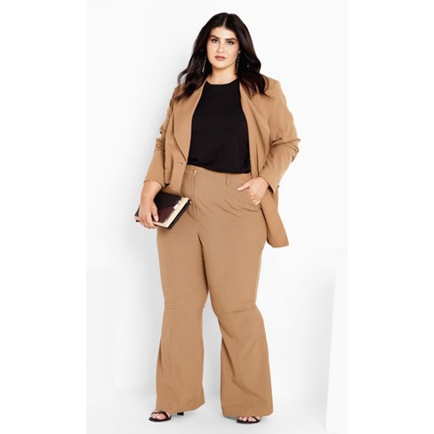 City Chic  Women's Plus Size Sloane Pant - Caramel - 20w : Target