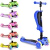 Hurtle ScootKid 3-Wheel Toddler Toy Scooter with LED Lights, Ages 1+, Fold-Out Seat - 2 of 4