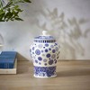 Spode Blue Italian Brocato Porcelain Ginger Jar - 5-Inch Decorative Lidded Accent with Imari Border in Classic Blue & White for Traditional - 2 of 4