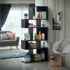 5 Cubes Ladder Shelf Corner Bookshelf Display Rack Bookcase - 2 of 4