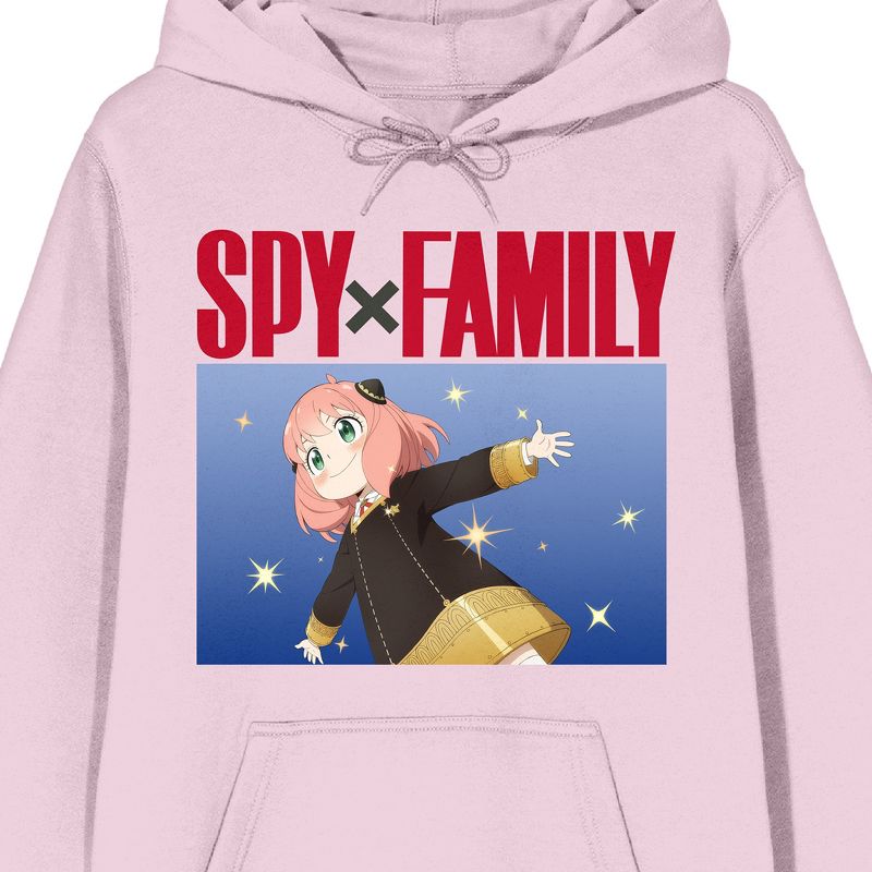 Spy x Family Poster Art Anya Forger Women's Pink Hooded Sweatshirt, 2 of 3