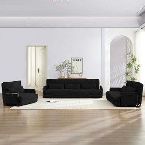 Mjkone Muti-Functional Folding Sofa Bed,Floor Sofa Bed Set,Lazy Sofa with Pillows,6 Position Adjustable Backrest - 1 of 4