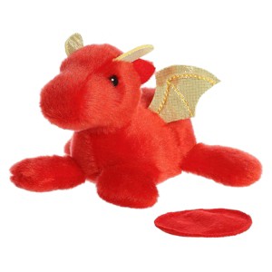 Aurora Mini Daring Dragon Shoulderkins Adorable Stuffed Animal Red 4" - 1 of 4