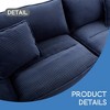 Corduroy Deep Seat Sofa Sleeper Couch Loveseat with 23-Inch Seat Depth and Pillows - Leovsnove - 4 of 4