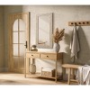 Elegant Lighting Rectangle Cornhusk Mirror 24x42 in Linen White - 3 of 4