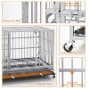 XBRIGH 48 Inch Heavy Duty Indestructible Dog Crate Steel Escape Proof,Indoor Double Door High Cage,Kennel with Wheels,Removable Tray, Extra Large - 3 of 4