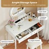 Resenkos Small Makeup Vanity Set - LED Lighted Mirror, Cushioned Stool, Dressing Table - - 3 of 4