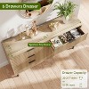Fluted 6 Drawer Dresser, Modern Wooden Two Drawer Storage Chest with Metal Feet and Handles, Anti-tip Design, Bedroom, Living Room, Hallway - 4 of 4