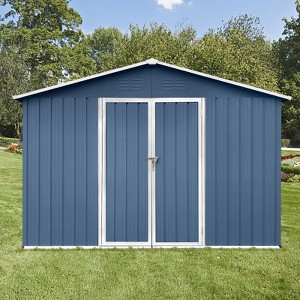 NicBex 10ft�12ft Outdoor Storage Sheds Metal Garden Sheds for Garden Tools, Bikes, Durable and Weather-Resistant - 1 of 4