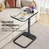TV tray table, adjustable height and 90 ¡ã flip panel design, sofa armrest end table - 4 of 4